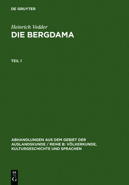 Produktbild: Die Bergdama. Teil 1
