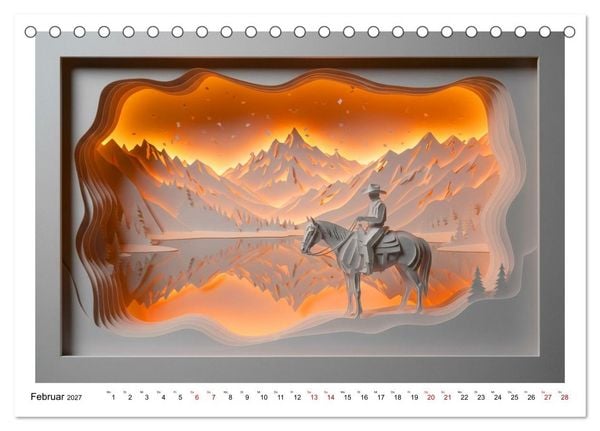 Produktbild: Wild West Dioramas (Tischkalender 2027 DIN A5 quer), CALVENDO Monatskalender