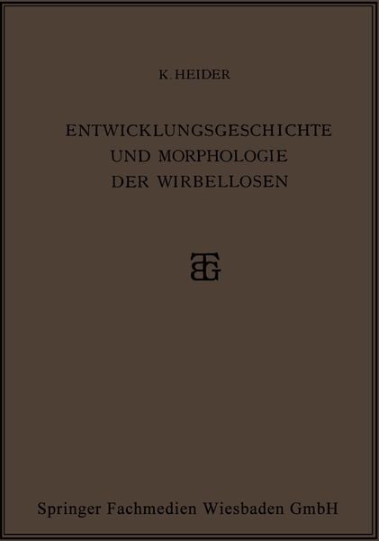 Produktbild: Entwicklungsgeschichte und Morphologie der Wirbellosen