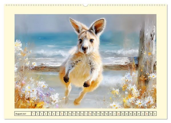 Produktbild: K&auml;ngurus. Spa&szlig; zwischen Sand, Wind und Wellen (Wandkalender 2027 DIN A2 quer), CALVENDO Monatskalender