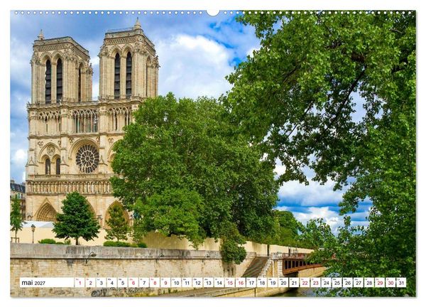 Produktbild: Les cath&eacute;drales fran&ccedil;aises &ndash; Des chefs-d'&oelig;uvre de l&rsquo;architecture gothique (Calendrier mural haut de gamme 2027 DIN A2 vertical), CALVENDO calendrier mensuel