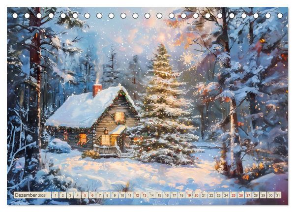 Produktbild: Kleine Cottages - Romantische Fantasieh&auml;uschen (Tischkalender 2026 DIN A5 quer), CALVENDO Monatskalender