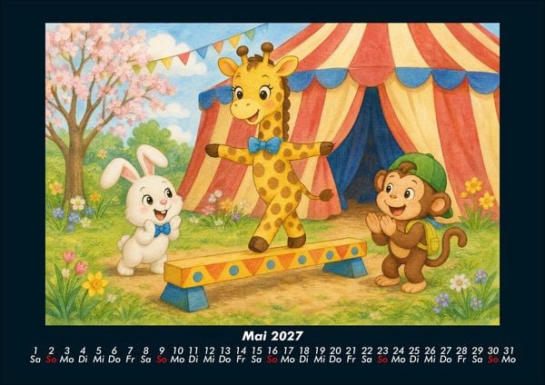 Produktbild: Nala, Bouncy & Milo in der Zirkuswelt 2027 Fotokalender DIN A4