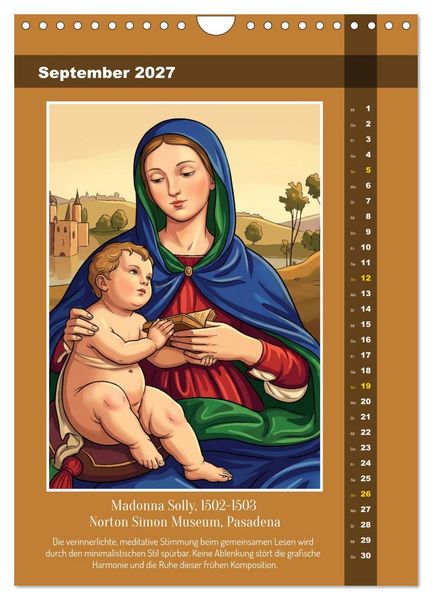 Produktbild: Raffael 2.0, Renaissance-Madonnen als Graphic Novel (Wandkalender 2027 DIN A4 hoch), CALVENDO Monatskalender