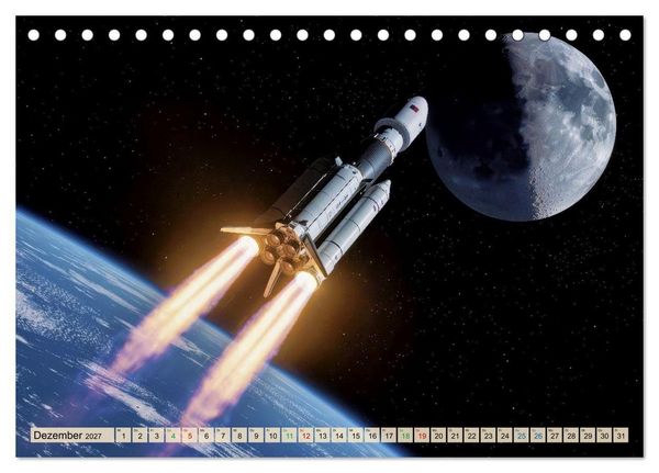Produktbild: Mond Mission (Tischkalender 2027 DIN A5 quer), CALVENDO Monatskalender