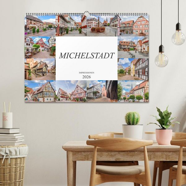 Produktbild: Michelstadt Impressionen (Wandkalender 2026 DIN A2 quer), CALVENDO Monatskalender