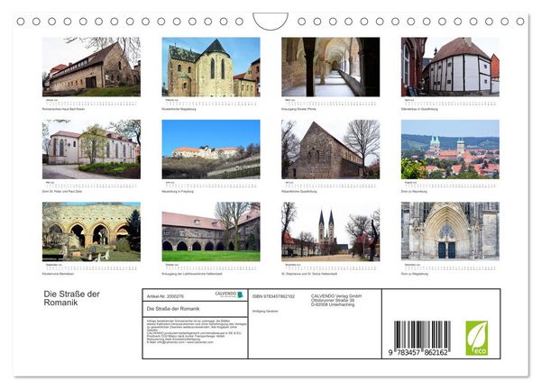 Produktbild: Die Stra&szlig;e der Romanik (Wandkalender 2026 DIN A4 quer), CALVENDO Monatskalender