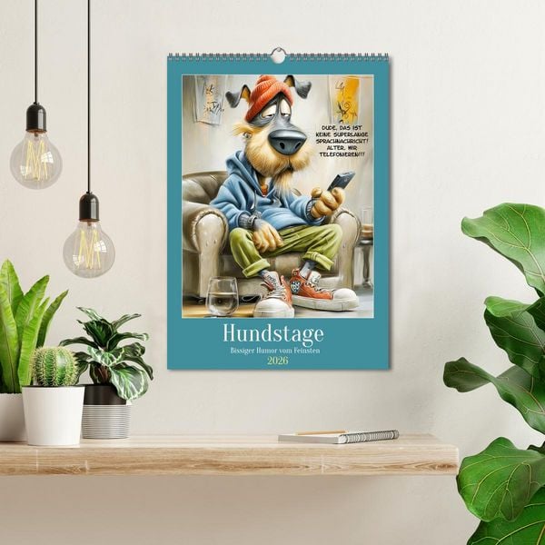 Produktbild: Hundstage. Bissiger Humor vom Feinsten (Wandkalender 2026 DIN A3 hoch), CALVENDO Monatskalender