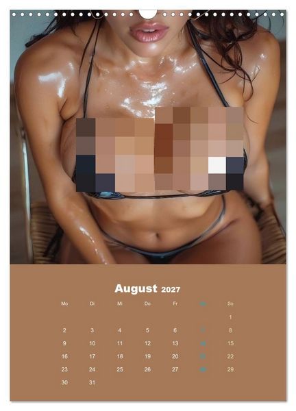 Produktbild: Einge&ouml;lt - Sexy Frauen Kalender (Wandkalender 2027 DIN A3 hoch), CALVENDO Monatskalender