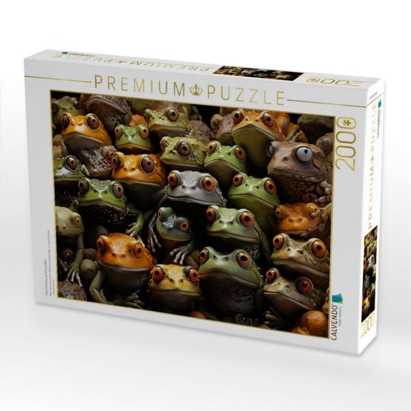 Produktbild: CALVENDO Puzzle Viele Fr&ouml;sche auf einem Bild | 2000 Teile Lege-Gr&ouml;&szlig;e 90x67cm Foto-Puzzle f&uuml;r gl&uuml;ckliche Stunden
