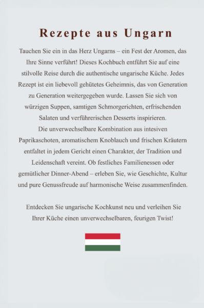 Produktbild: Rezepte aus Ungarn - Das gro&szlig;e ungarische Kochbuch