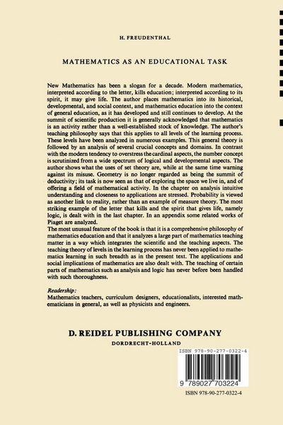 Produktbild: Mathematics as an Educational Task