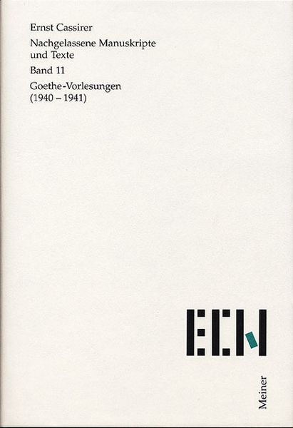 Produktbild: Goethe Vorlesungen (1940&ndash;1941)