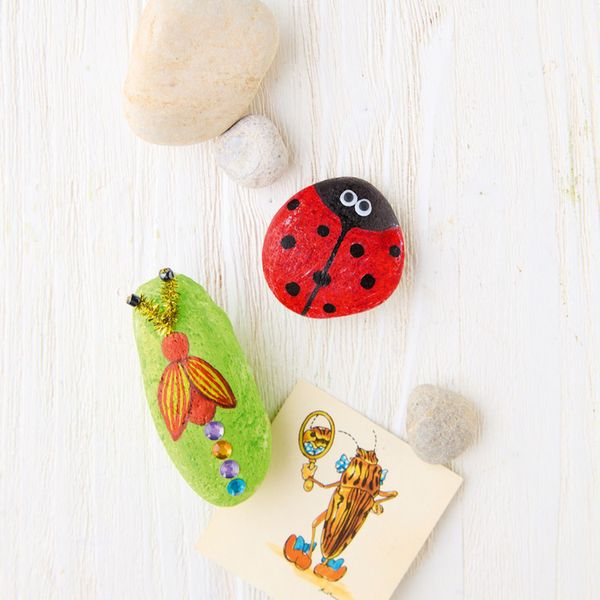 Produktbild: Kreativ-Set: Steine bemalen Kids mit Wackelaugen, Pompons, Anleitungsbuch & Material