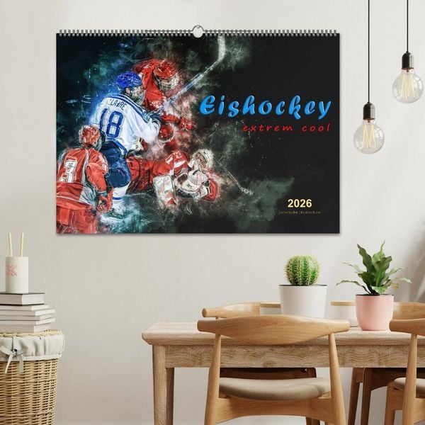 Produktbild: Eishockey - extrem cool (Wandkalender 2026 DIN A2 quer), CALVENDO Monatskalender