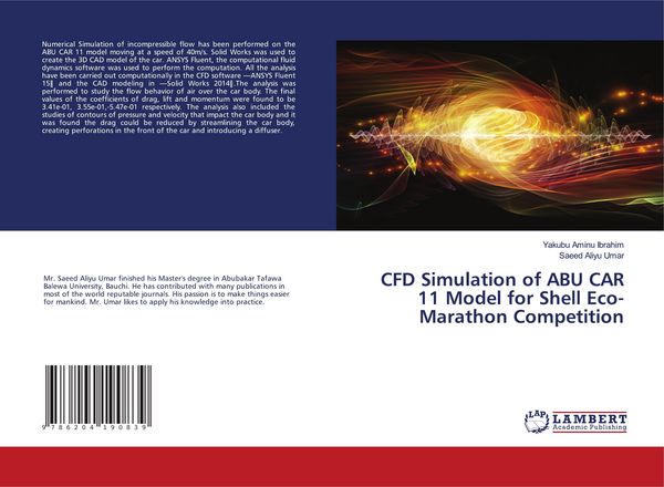 Produktbild: CFD Simulation of ABU CAR 11 Model for Shell Eco-Marathon Competition