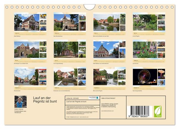 Produktbild: Lauf an der Pegnitz ist bunt (Wandkalender 2026 DIN A4 quer), CALVENDO Monatskalender