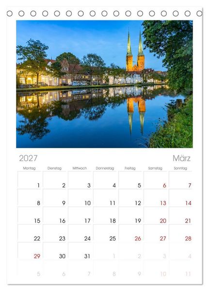 Produktbild: Tischplaner 2027 - Deutschlands sch&ouml;nste Altst&auml;dte - Schleswig-Holstein (A5 Tischkalender zum Aufstellen) CALVENDO