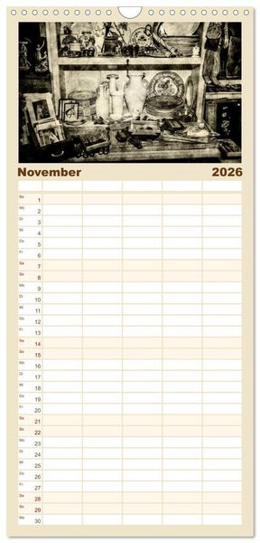 Produktbild: Familienplaner 2026 - Retro mit 5 Spalten (Wandkalender, 21 x 45 cm) CALVENDO