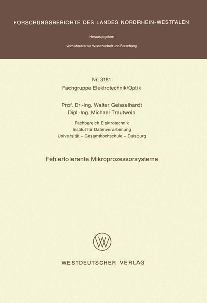 Produktbild: Fehlertolerante Mikroprozessorsysteme