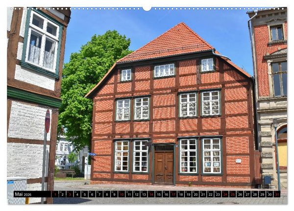 Produktbild: Grabow - Fachwerkstadt an der Elde (Wandkalender 2026 DIN A2 quer), CALVENDO Monatskalender