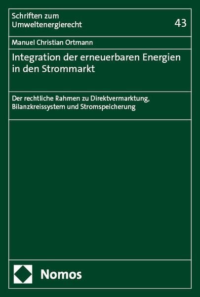 Produktbild: Integration der erneuerbaren Energien in den Strommarkt
