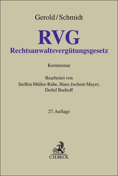 Produktbild: Rechtsanwaltsverg&uuml;tungsgesetz. RVG