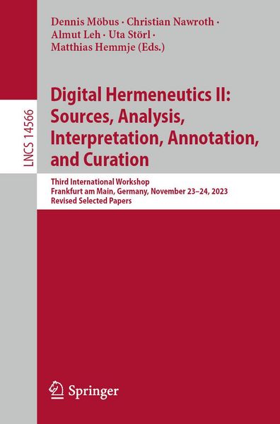 Produktbild: Digital Hermeneutics II: Sources, Analysis, Interpretation, Annotation, and Curation