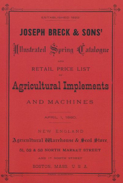 Produktbild: Joseph Breck & Sons' 1880 Catalogue