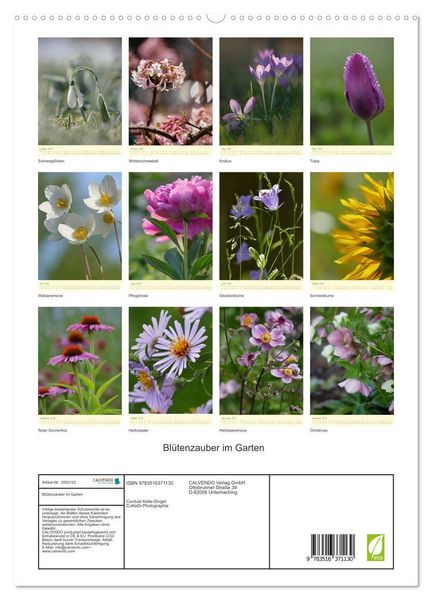 Produktbild: Bl&uuml;tenzauber im Garten (hochwertiger Premium Wandkalender 2026 DIN A2 hoch), Kunstdruck in Hochglanz