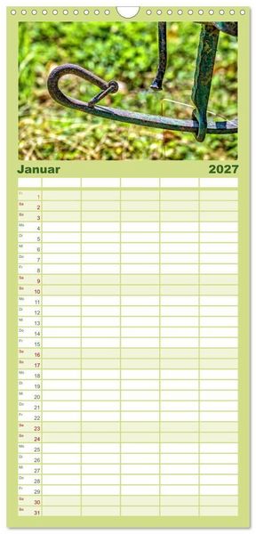 Produktbild: Familienplaner 2027 - Landmaschinen im Dornr&ouml;schenschlaf mit 5 Spalten (Wandkalender, 21 x 45 cm) CALVENDO