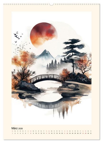 Produktbild: Japan - Momente der Stille (hochwertiger Premium Wandkalender 2026 DIN A2 hoch), Kunstdruck in Hochglanz