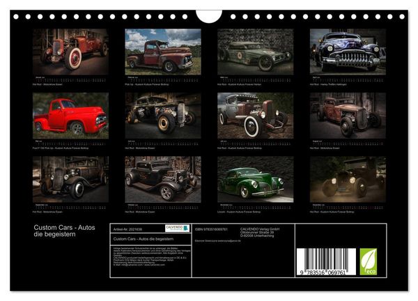 Produktbild: Custom Cars - Autos die begeistern (Wandkalender 2026 DIN A4 quer), CALVENDO Monatskalender