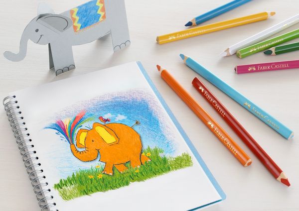Produktbild: Faber-Castell Buntstifte Jumbo Dreikant 6er