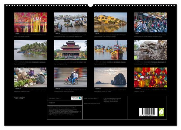 Produktbild: Vietnam (hochwertiger Premium Wandkalender 2026 DIN A2 quer), Kunstdruck in Hochglanz
