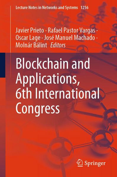 Produktbild: Blockchain and Applications, 6th International Congress