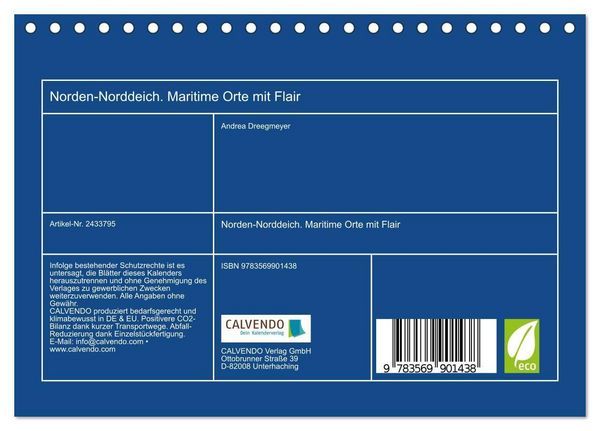 Produktbild: Norden-Norddeich. Maritime Orte mit Flair (Tischkalender 2027 DIN A5 quer), CALVENDO Monatskalender
