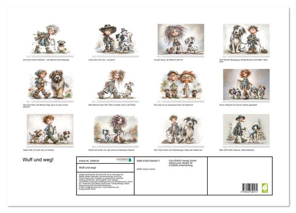 Produktbild: Wuff und weg! (Wandkalender 2026 DIN A2 quer), CALVENDO Monatskalender