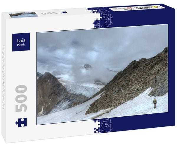 Lais Puzzle Wanderer in den Bergen im Schnee 500 Teile