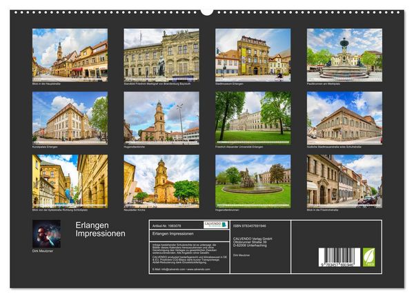 Produktbild: Erlangen Impressionen (hochwertiger Premium Wandkalender 2026 DIN A2 quer), Kunstdruck in Hochglanz