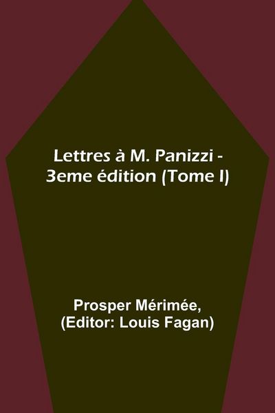 Produktbild: Lettres &agrave; M. Panizzi - 3eme &eacute;dition (Tome I)
