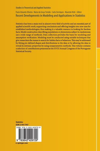 Produktbild: Recent Developments in Modeling and Applications in Statistics