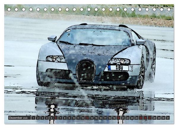 Produktbild: Sportwagen in knalligem Graffiti Style (Tischkalender 2026 DIN A5 quer), CALVENDO Monatskalender