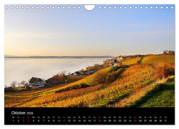 Produktbild: Bodensee - Uferlandschaften im sch&ouml;nsten Licht 2026 (Wandkalender 2026 DIN A4 quer), CALVENDO Monatskalender