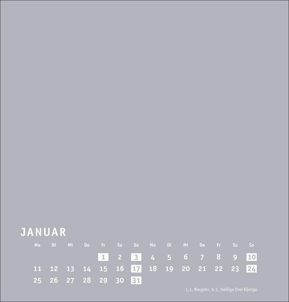 Produktbild: Premium-Bastelkalender silbergrau mittel 2027