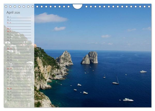 Produktbild: Die sch&ouml;nsten K&uuml;sten Italiens (Wandkalender 2026 DIN A4 quer), CALVENDO Monatskalender