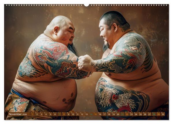 Produktbild: Sumo - Japans schwere Ringer (Wandkalender 2026 DIN A2 quer), CALVENDO Monatskalender