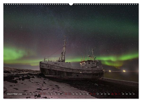 Produktbild: Aurora Borealis - Lichter des Nordens (hochwertiger Premium Wandkalender 2026 DIN A2 quer), Kunstdruck in Hochglanz