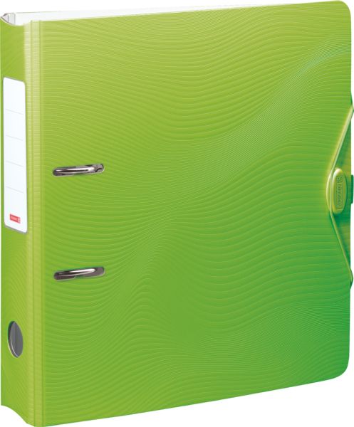 Produktbild: Brunnen Ordner &bdquo;WAVE&ldquo; Colour Code &brvbar; A4, 70 mm, Hebelmechanik mit gummiertem Griff, kiwi