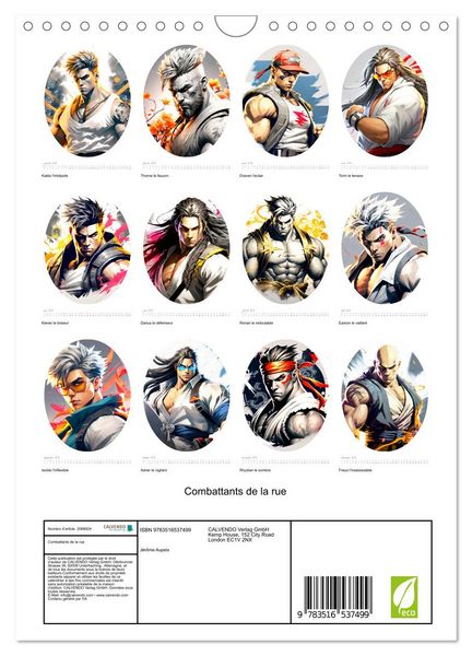 Produktbild: Combattants de la rue (Calendrier mural 2026 DIN A4 horizontal), CALVENDO calendrier mensuel